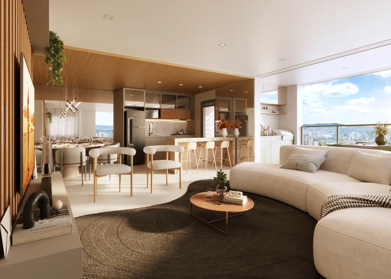 Eternity Residence: Living ampliado de 122 m²