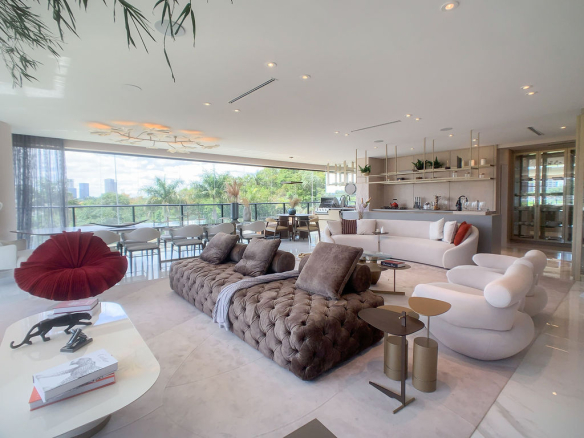 Infinity Alphaville: Estar e jantar do decorado, foto oficial JMF