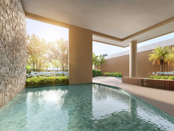 KA’A Home Boutique 130 m2 — hall de entrada do condomínio; perspectiva oficial