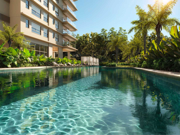 KA’A Home Boutique cobertura 268 m2 — piscina comum do condomínio; perspectiva oficial
