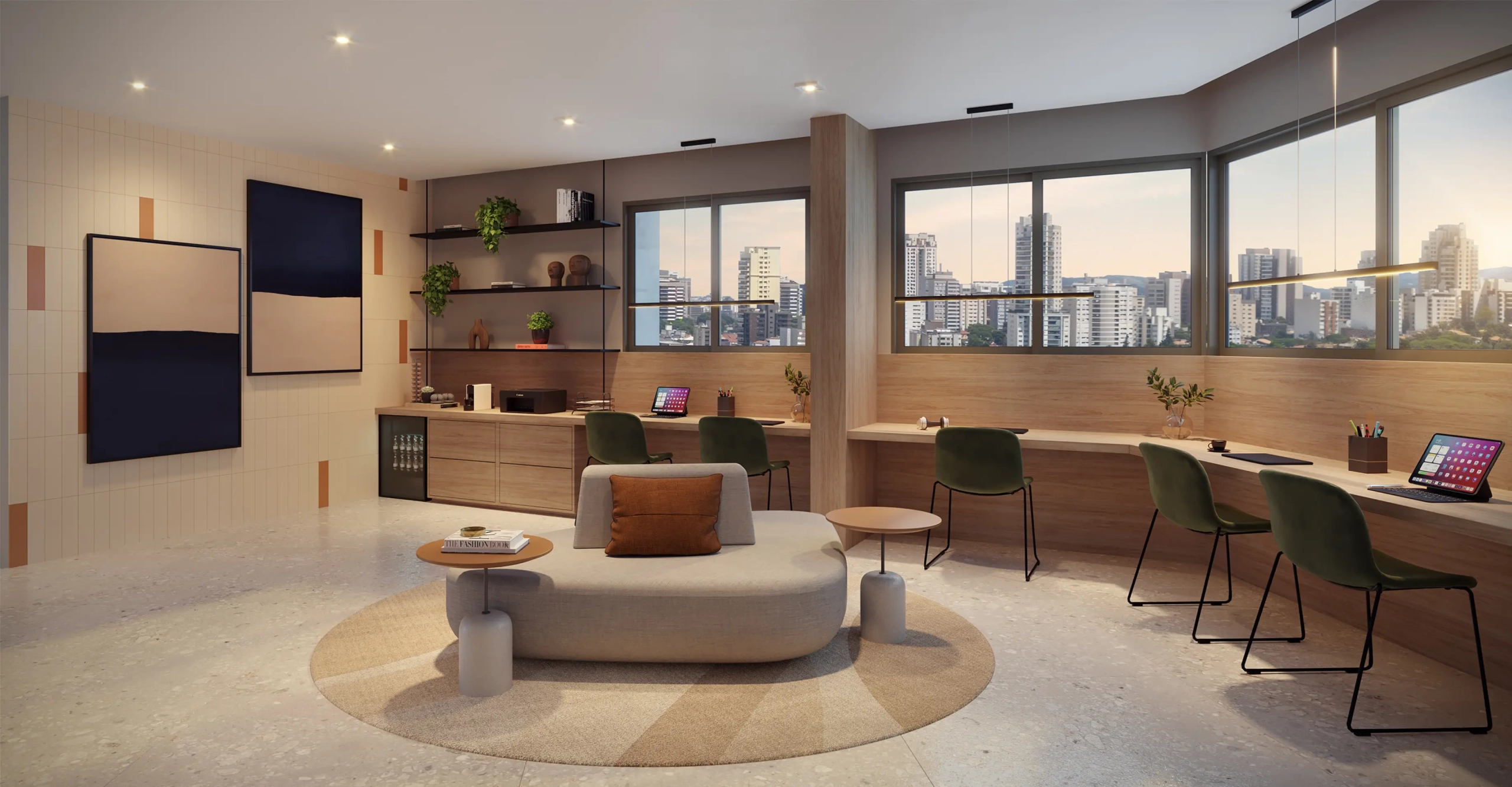 Madart Vila Madalena 24 m2 — coworking do empreendimento, perspectiva oficial