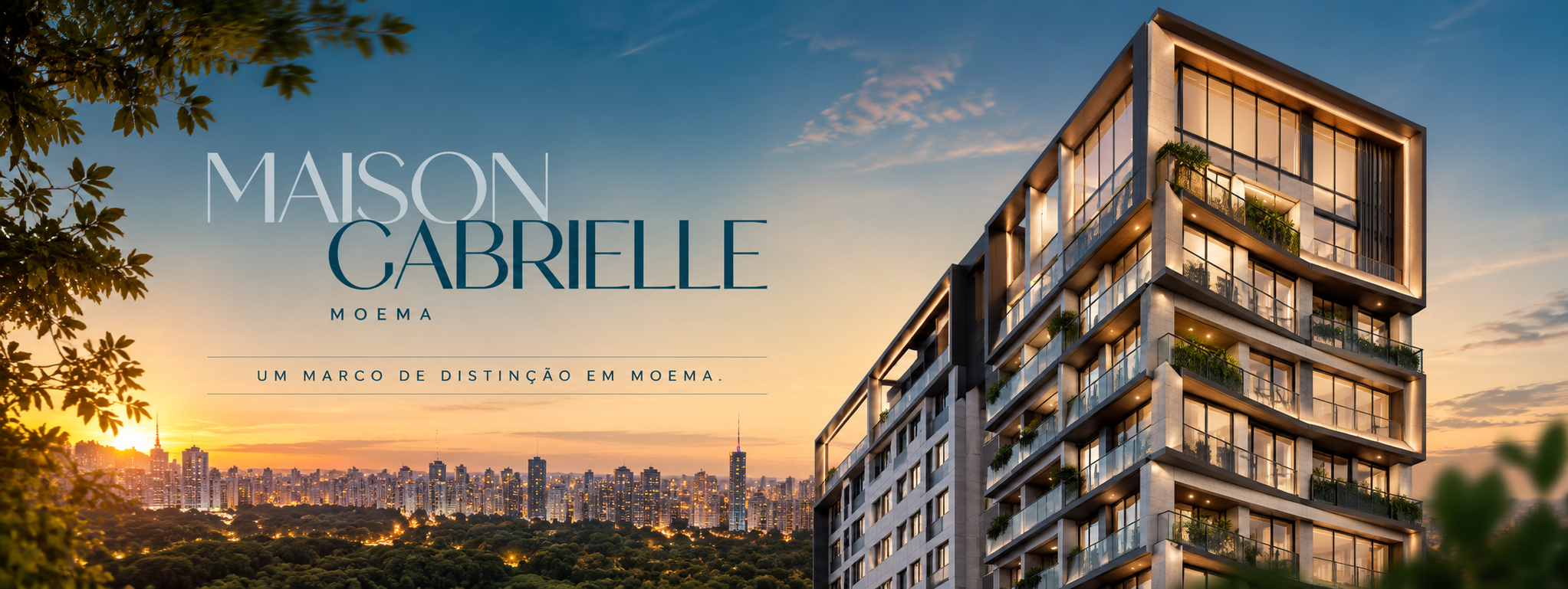 Perspectiva da fachada do Maison Gabrielle em Moema