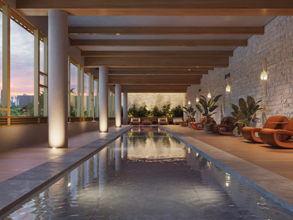 NID Alphaville duplex 189 m2 — Piscina coberta - Perspectiva Ilustrada - NID Alphaville