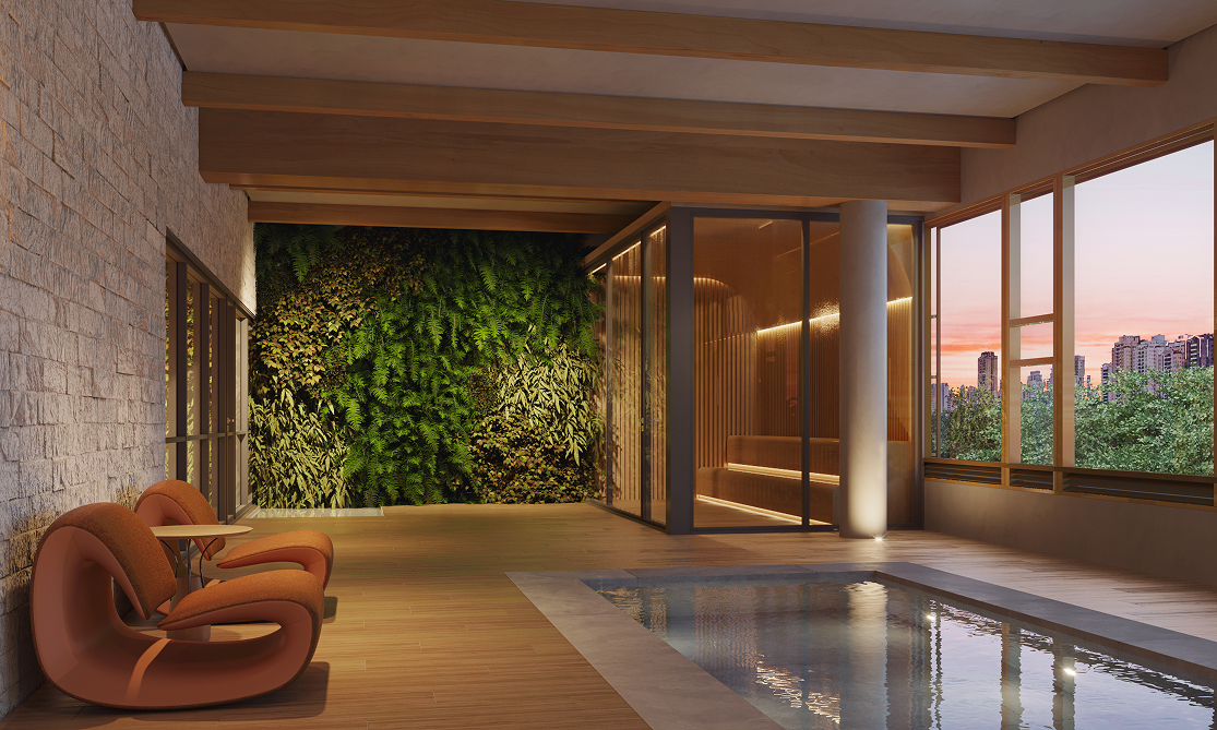 NID Alphaville — Piscina coberta sauna – perspectiva oficial — (11) 4237-8776 | 98026-0864 NID Alphaville — Piscina coberta sauna - perspectiva oficial