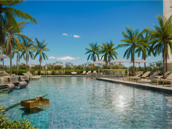 NID Alphaville — Piscina geral - Perspectiva Ilustrada - NID Alphaville
