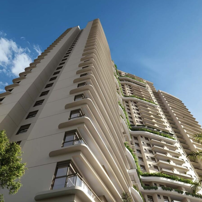 Oásis Home Resort em Alphaville — fachada com paisagismo