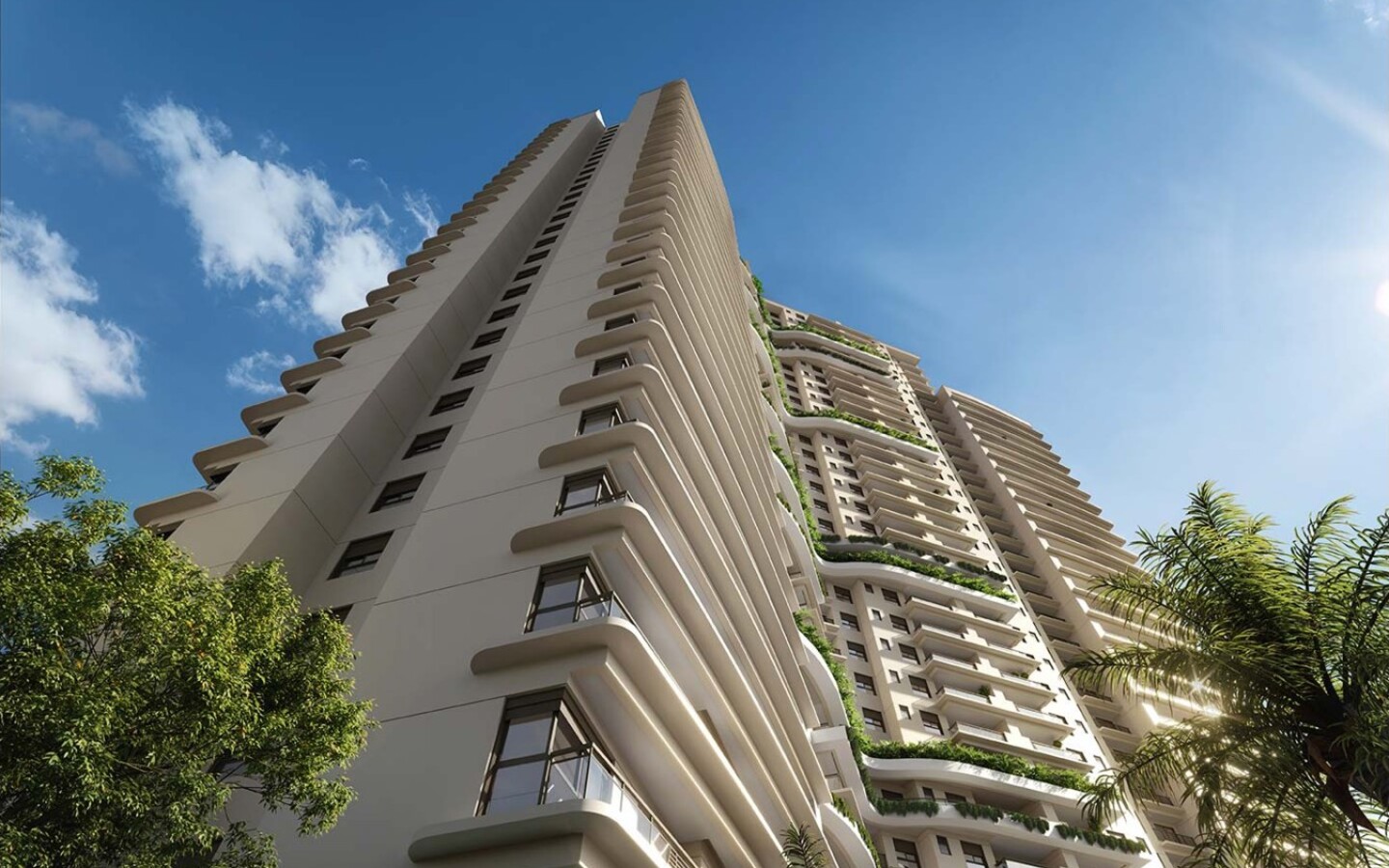Oásis Home Resort em Alphaville — fachada com paisagismo