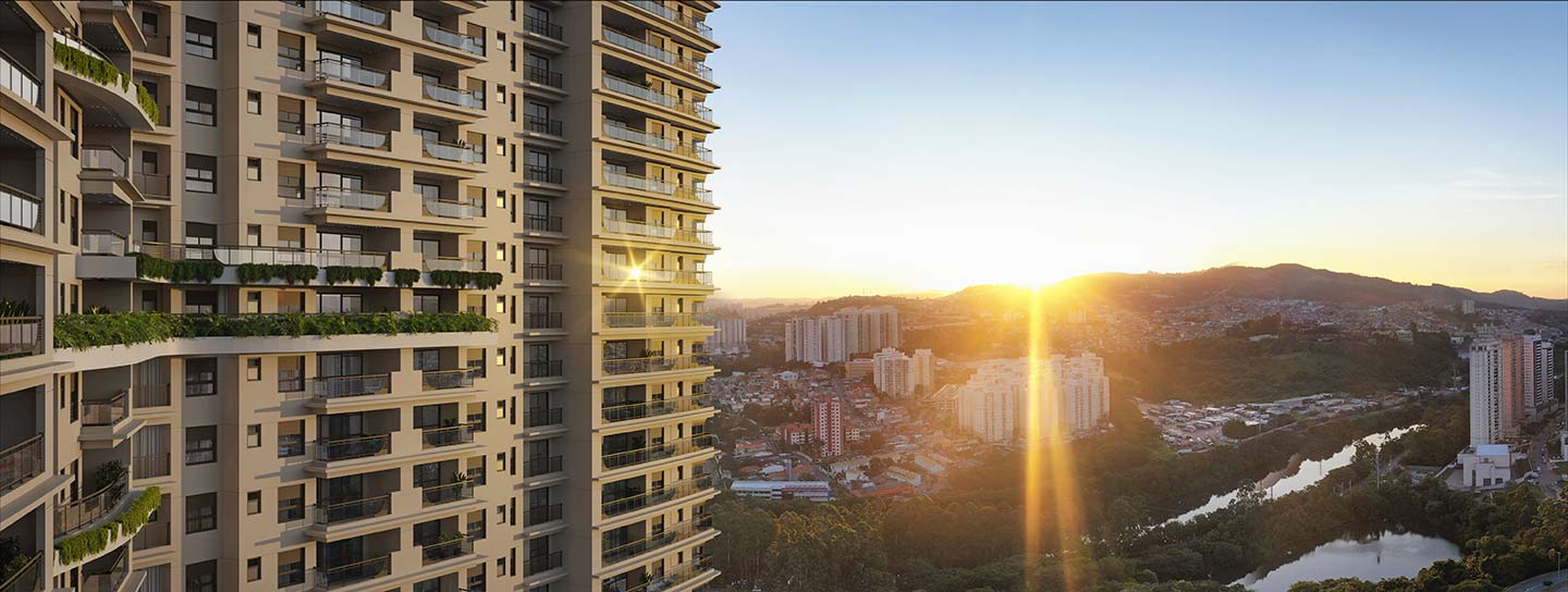 Oásis Home Resort – Fachada com vista ao pôr do sol – Atendimento Especializado (11) 4237-8776 | 98026-0864 Oásis Home Resort — Fachada com vista ao pôr do sol