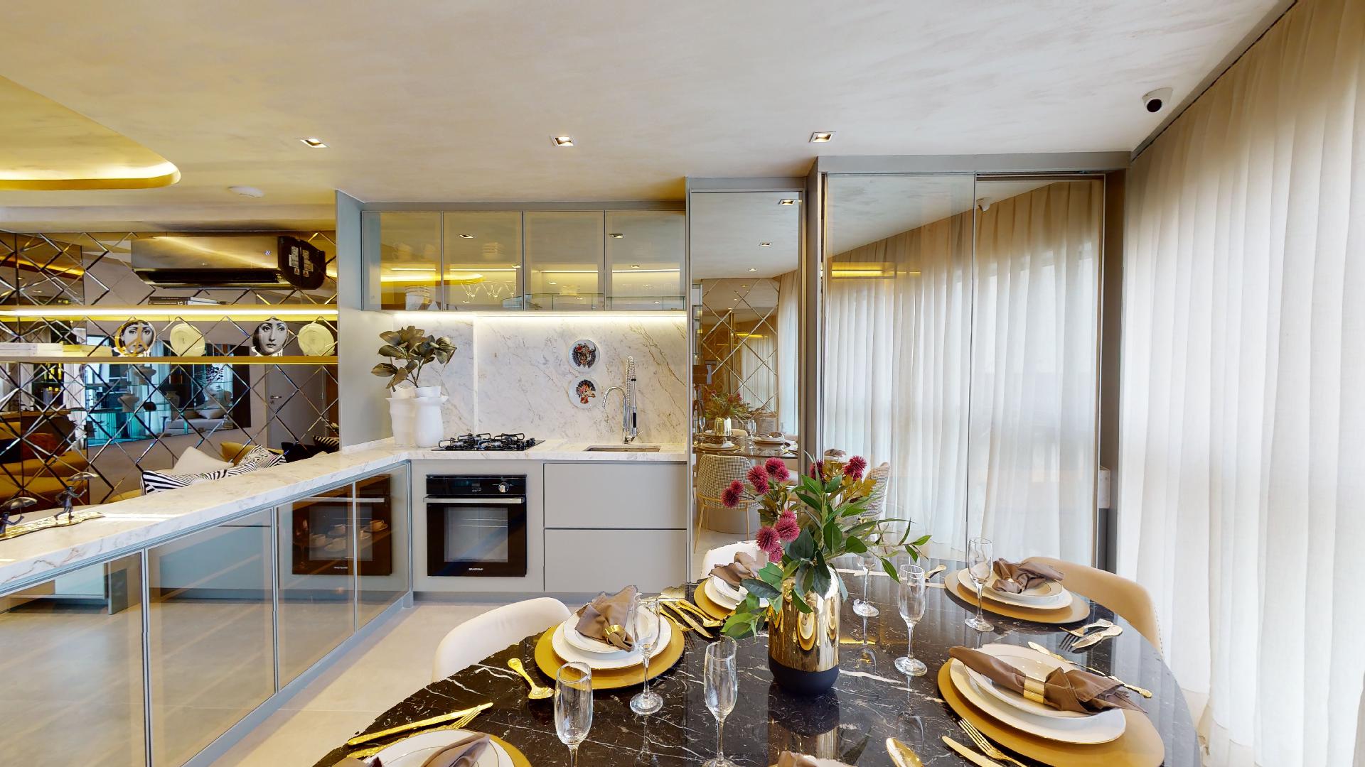 On The Sky Cyrela by YOO — Foto da Cozinha do Decorado de 77 m²
