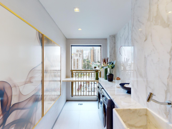 On The Sky Cyrela by YOO — Foto da Lavanderia do Decorado de 161 m²