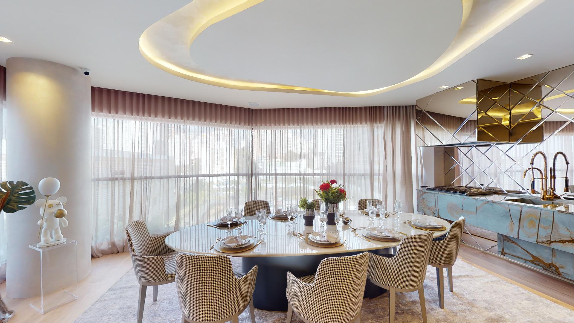 On The Sky Cyrela by YOO — Foto da Sala de Jantar do Decorado de 161 m²