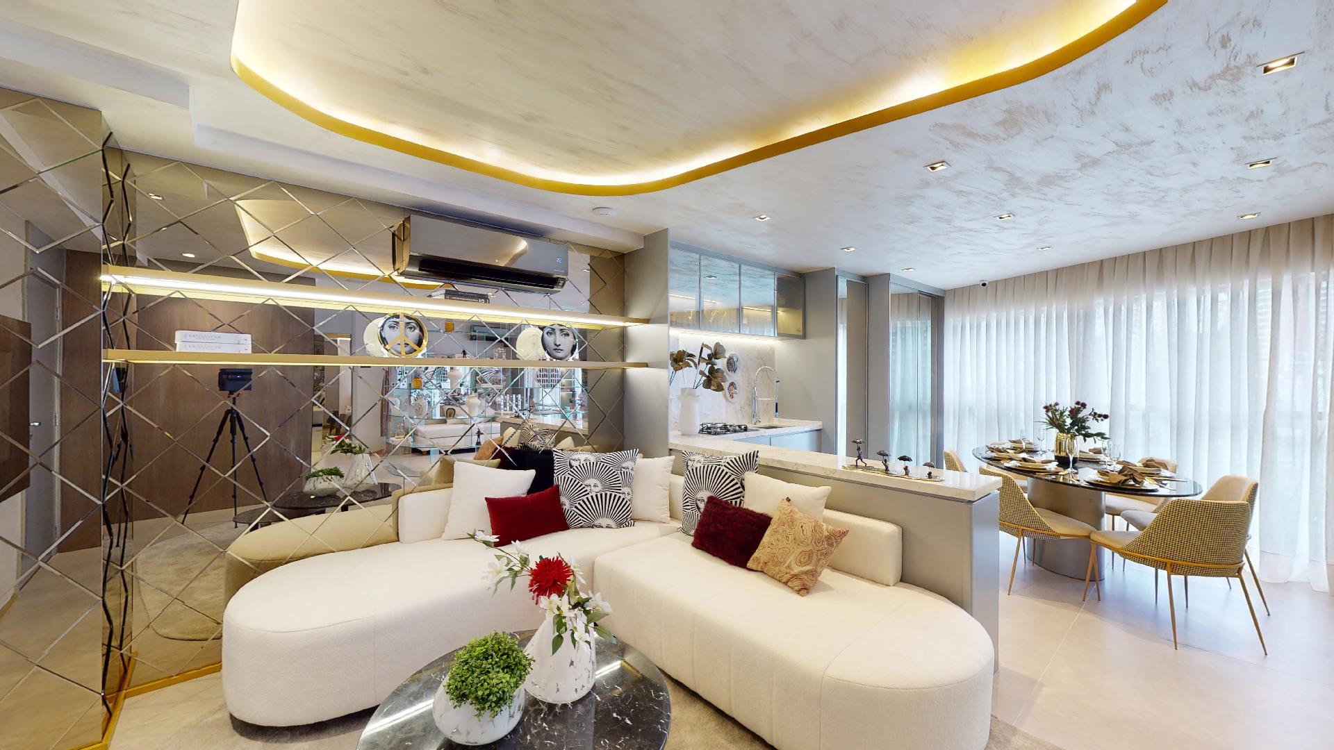 On The Sky Cyrela by YOO — Foto da Sala do Decorado de 77 m²