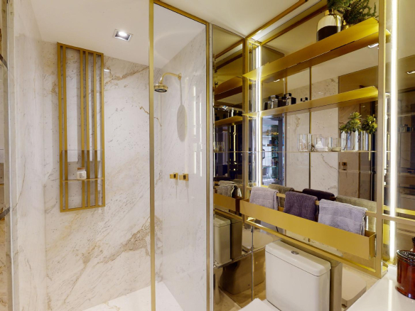 On The Sky Cyrela by YOO — Foto do Banheiro do Decorado de 77 m²