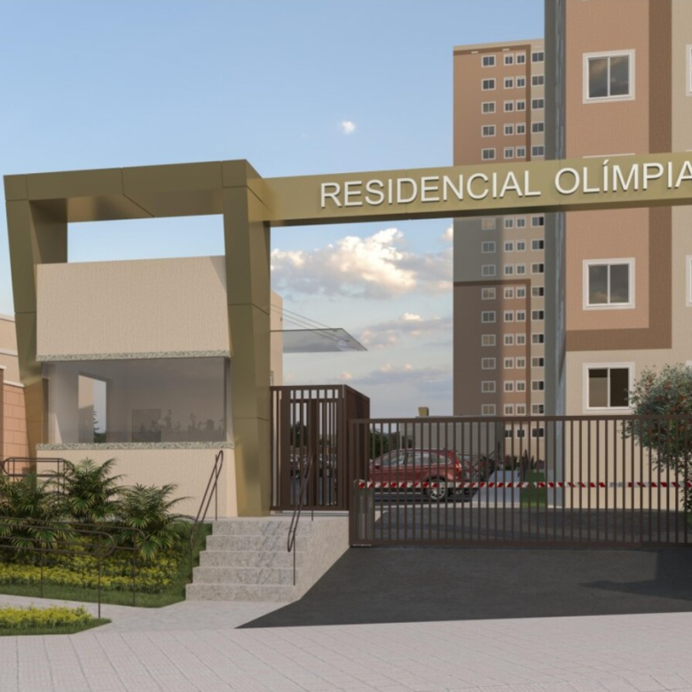 Entrada e portaria do Residencial Olímpia