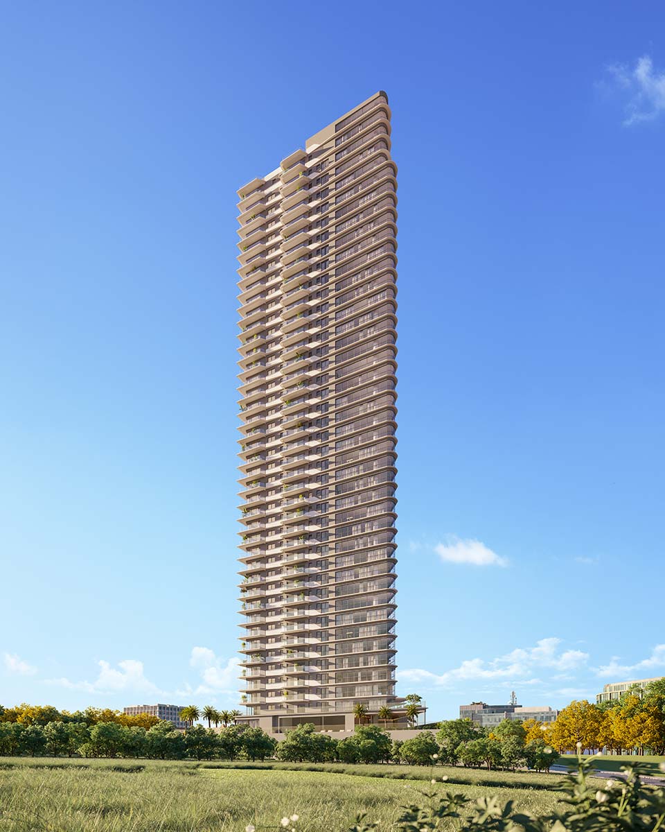 Signature Alphaville 365 m2 — perspectiva oficial da fachada frontal da torre