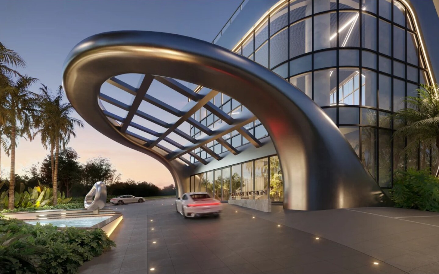 Square Design Residence – capa full 48814 Square Design Residence em Alphaville — porte-cochère e acesso principal