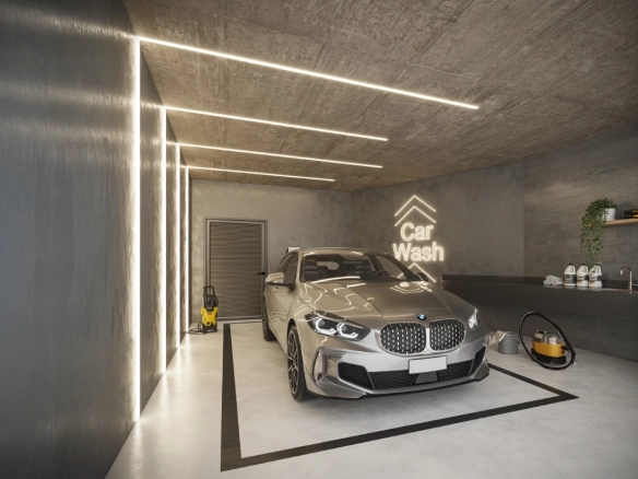 Square Design Residence – Car Wash