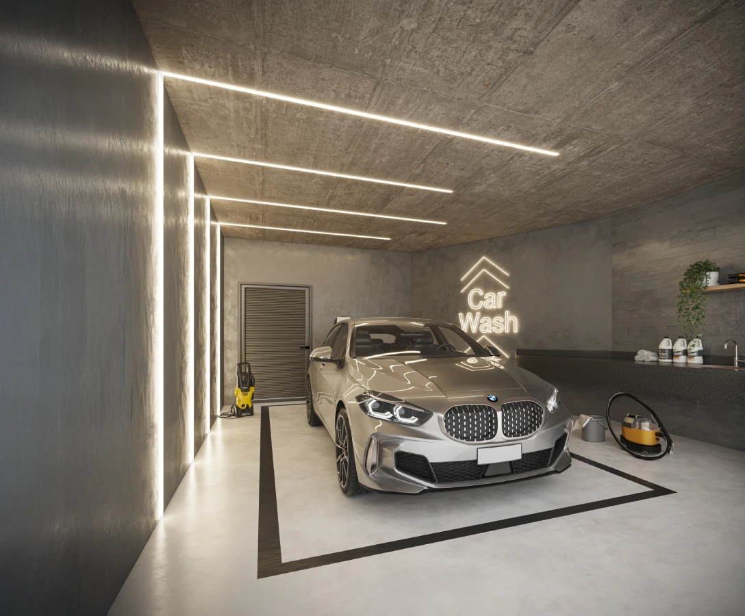 Square Design Residence – Car Wash