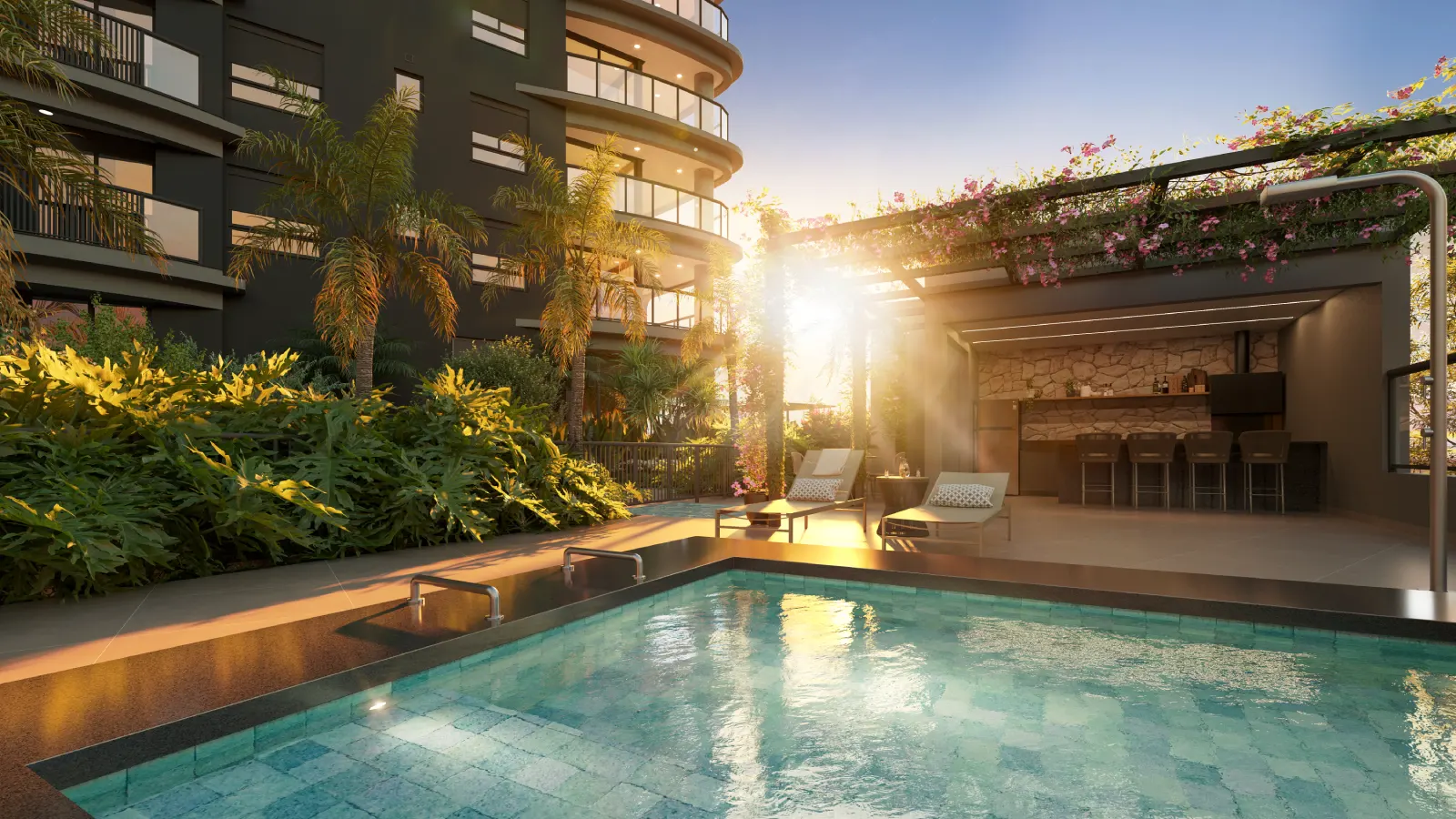 Square Design Residence – Espaço gourmet com piscina privativa do condomínio