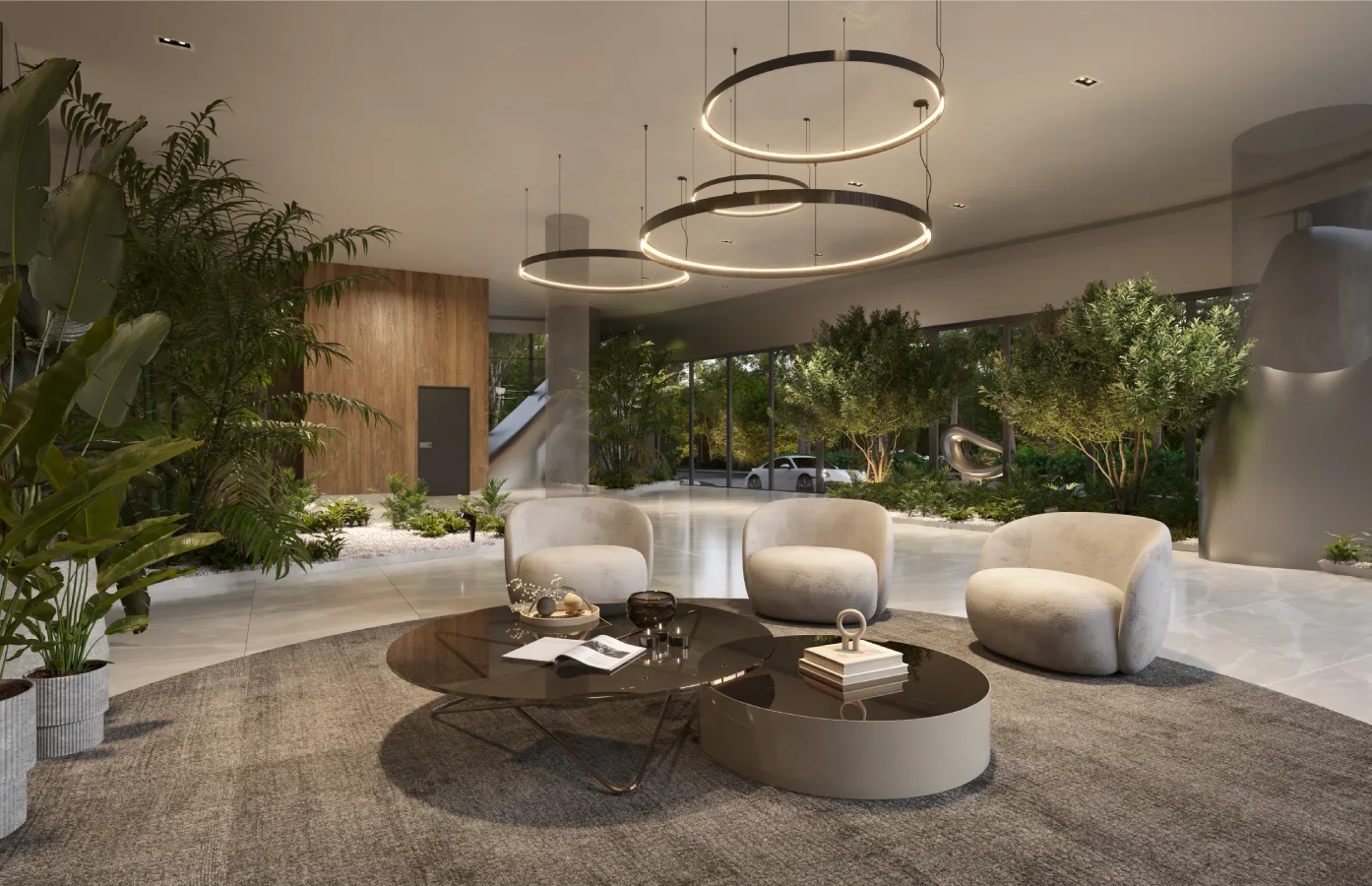 Square Design Residence 118 m2 – hall social do condomínio