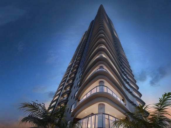 Square Design Residence – Perspectiva completa da fachada