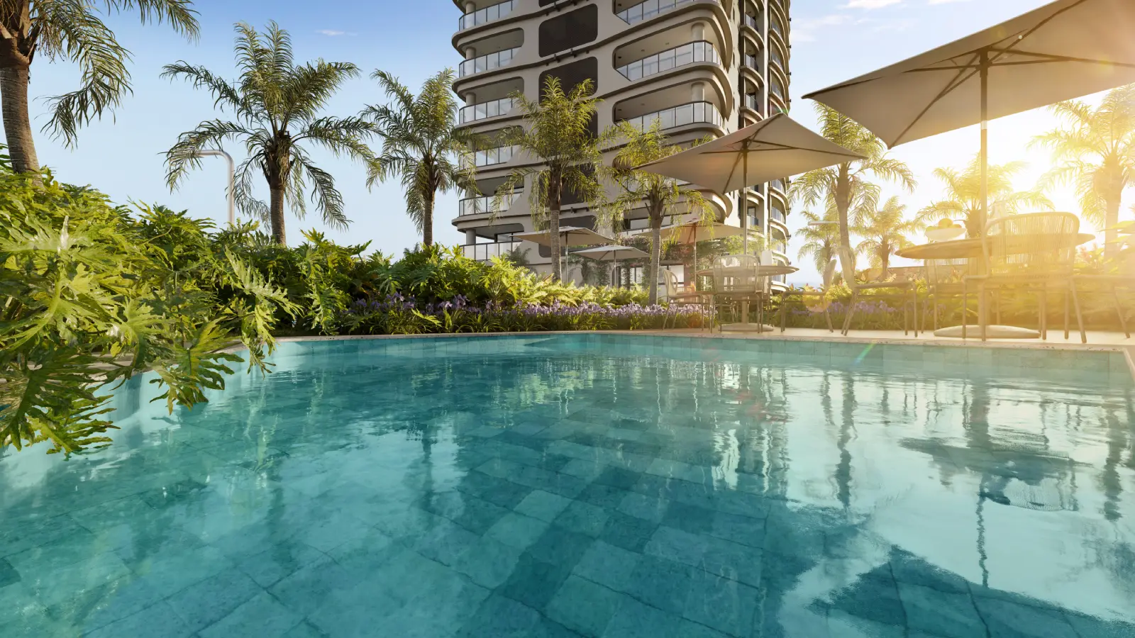 Square Design Residence 94 m2 – piscina adulto do condomínio