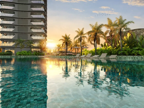 Square Design Residence – Piscina adulto e reflexos