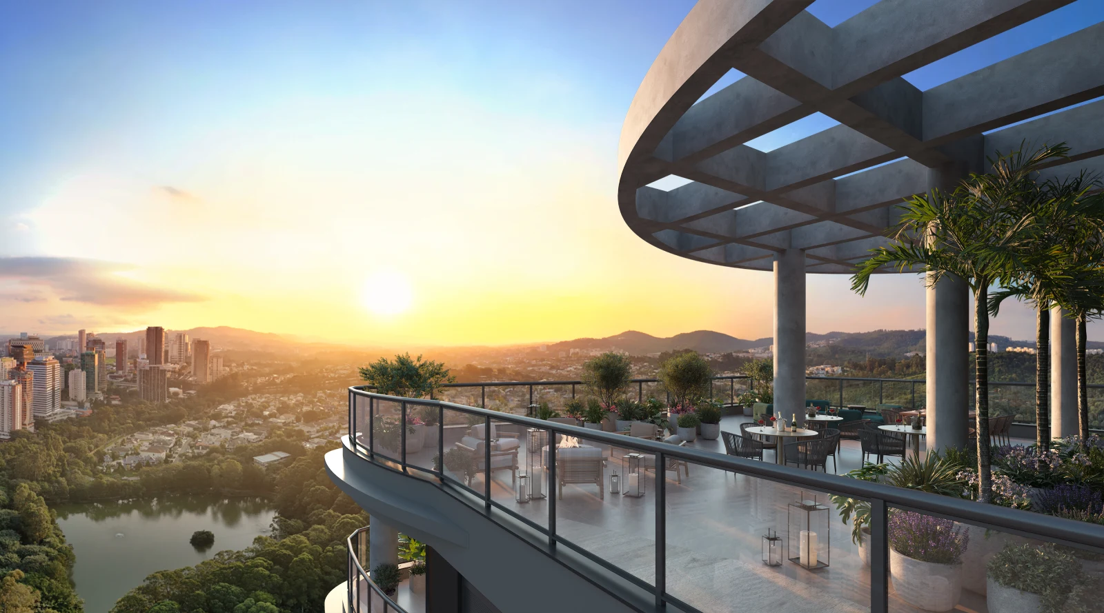 Square Design Residence – Sky Lounge no rooftop