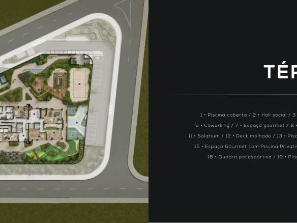 Square Design Residence – Implantação geral do térreo — página integral do book RSF