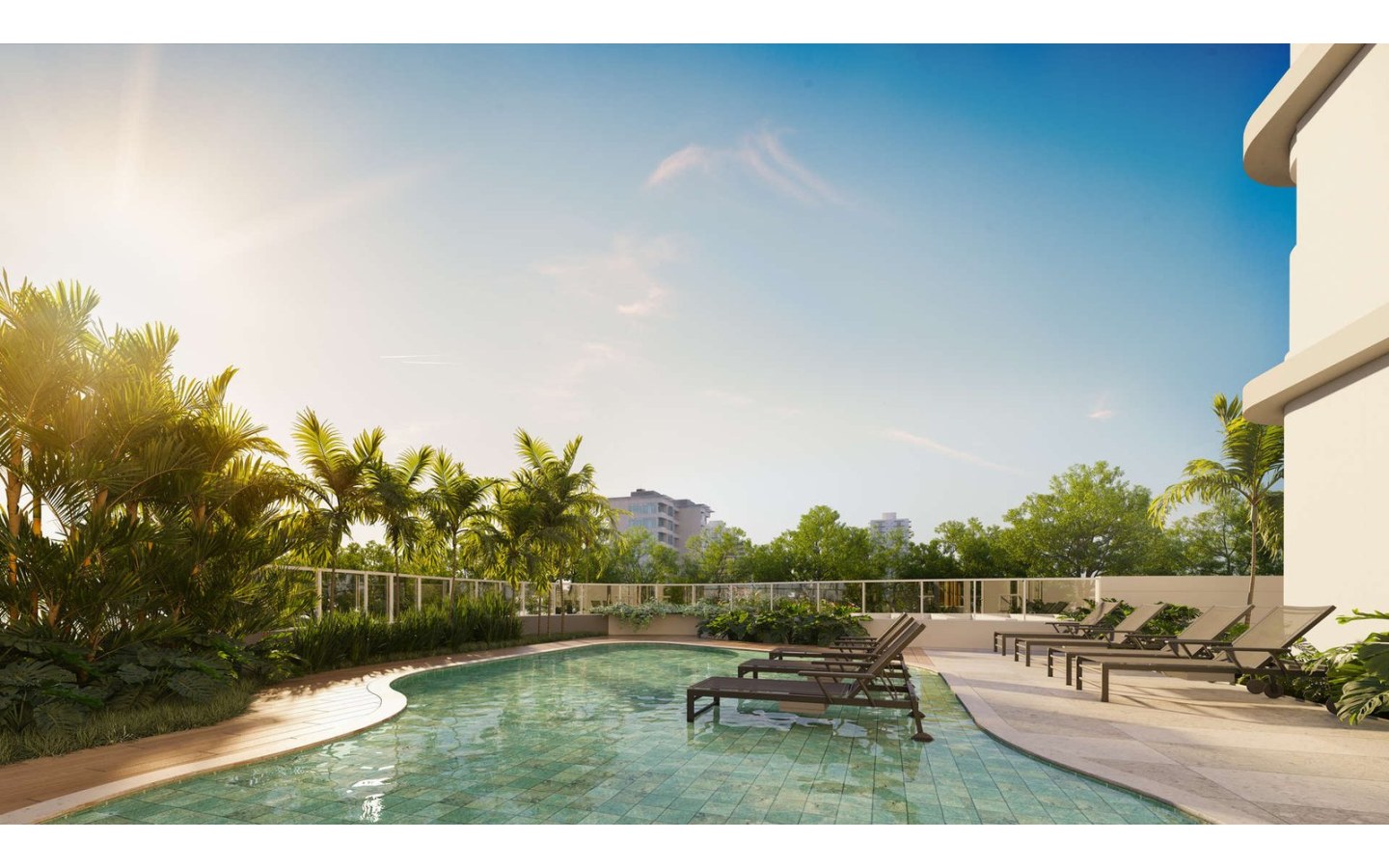 Piscina e lazer do Sunset Itapecuru em Alphaville