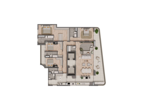 Sunset Itapecuru — planta individual: Planta 228 m² – Tipo 1, unidade 2