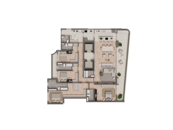 Sunset Itapecuru — planta individual: Planta 228 m² – Tipo 1, unidade 3