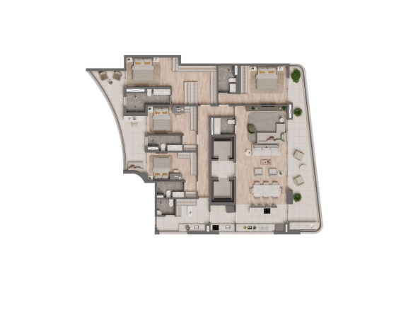 Sunset Itapecuru — planta individual: Planta 241 m² – Tipo 2, unidade 7