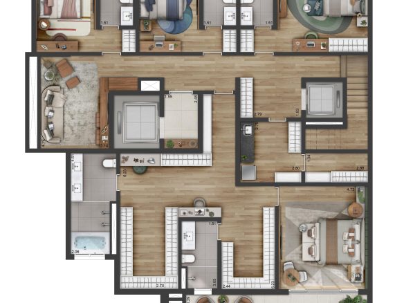 Terrah Alphaville — Duplex 470 m² — inferior — 4 suítes na unidade