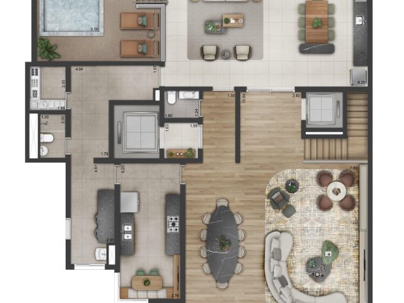 Terrah Alphaville — Duplex 470 m² — superior — 4 suítes na unidade