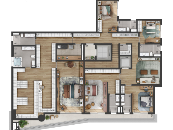 Terrah Alphaville — Duplex 640 m² — inferior — 5 suítes na unidade