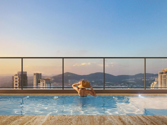 Perspectiva do living do Vista Alphagran