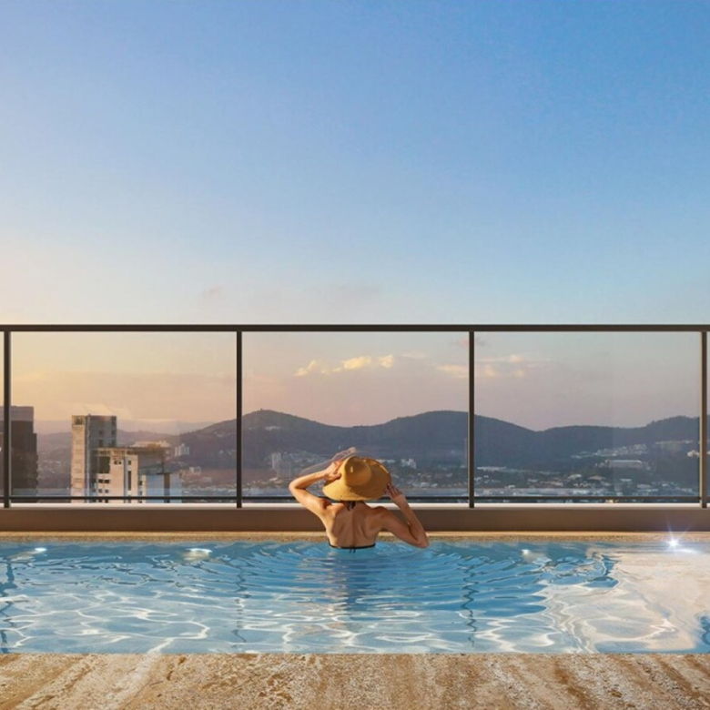 Perspectiva do living do Vista Alphagran
