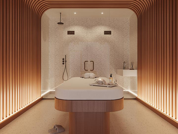 Vista Alphagran — Sala de Massagem, perspectiva ilustrativa oficial