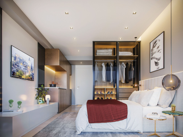 Cyrela For You Moema: perspectiva do studio de 29 m²