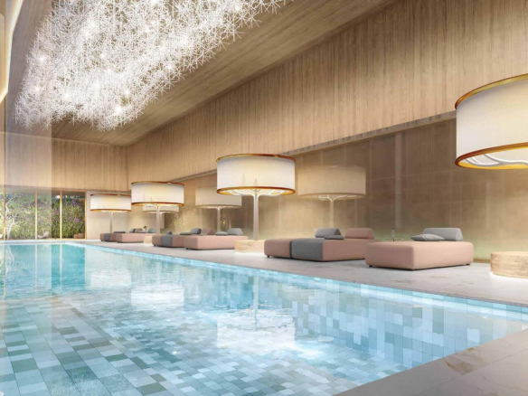 Cyrela Moema By Yoo – piscina coberta – perspectiva ilustrada
