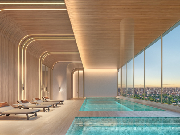 Epic Jardim Europa Design by Pininfarina — piscina coberta do Wellness do 51º pavimento
