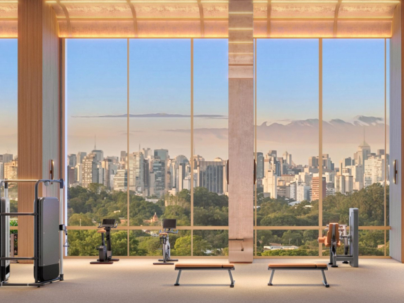 Escape Brooklin — perspectiva ilustrada do academia com vista