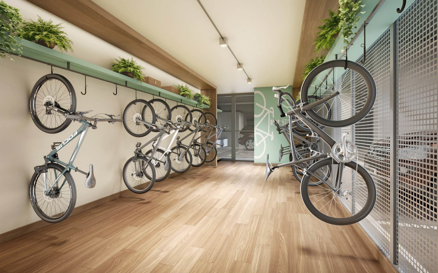 Ode Perdizes: perspectiva ilustrada do bicicletário