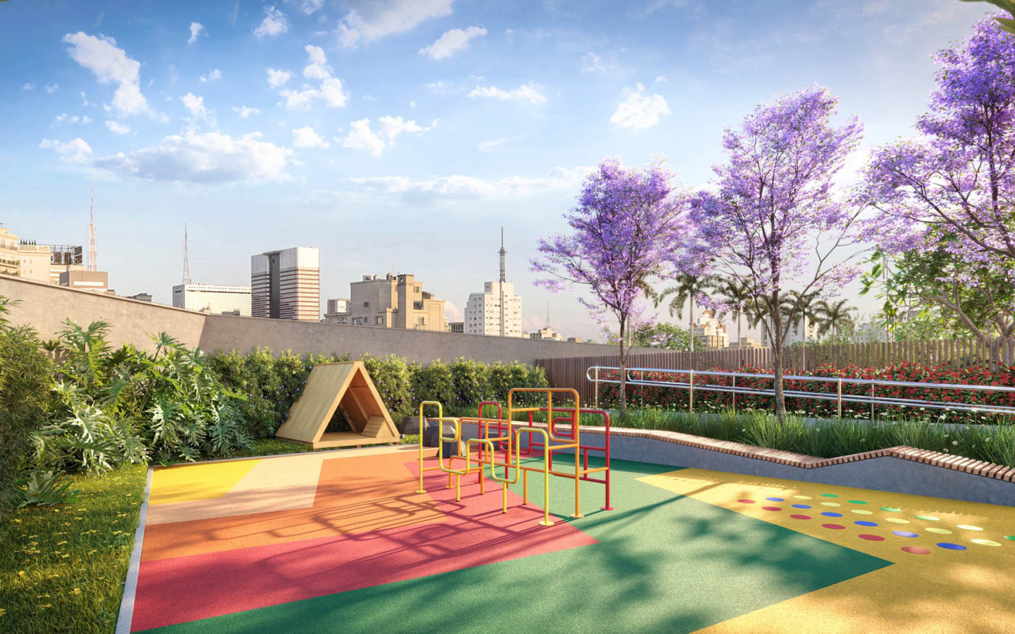 Ode Perdizes: perspectiva ilustrada do playground