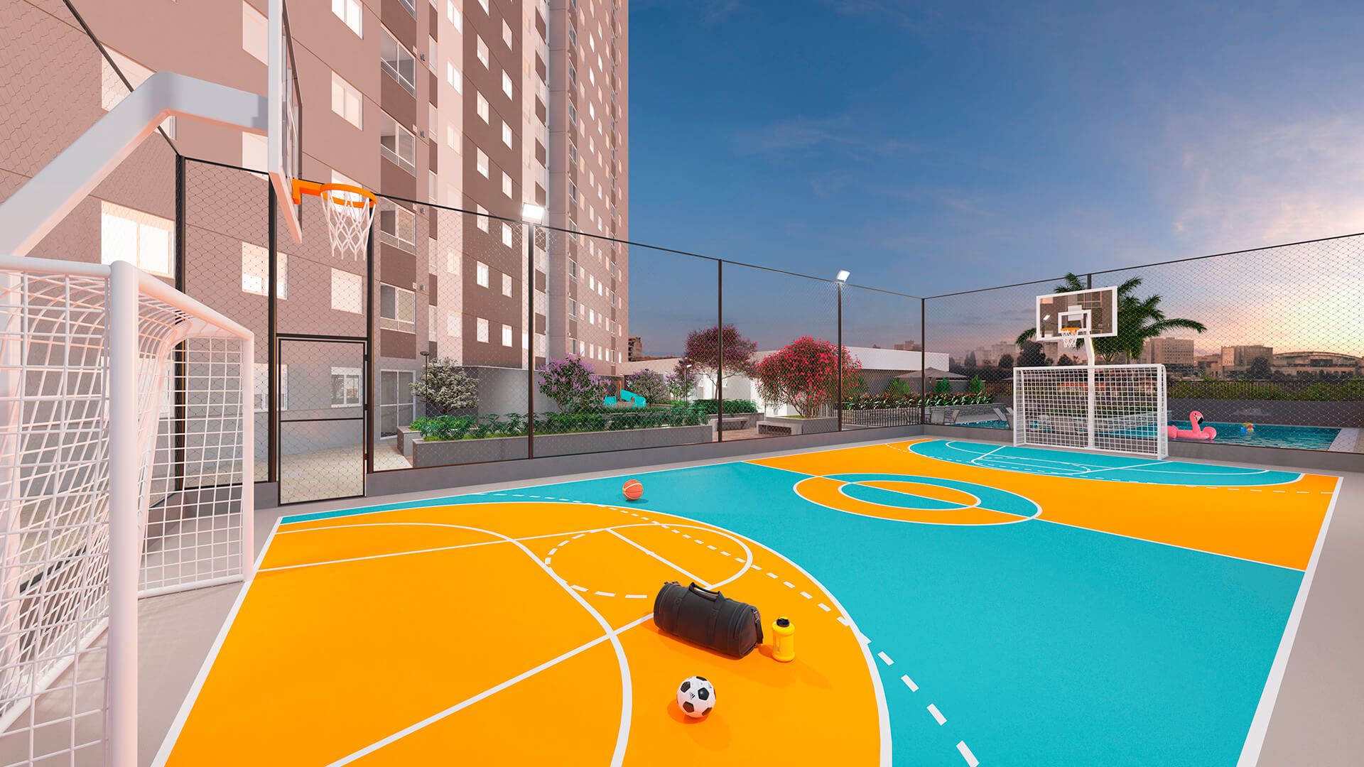 Vicenza Residencial: Quadra poliesportiva